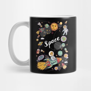 Space Elements Hand Drawn Mug